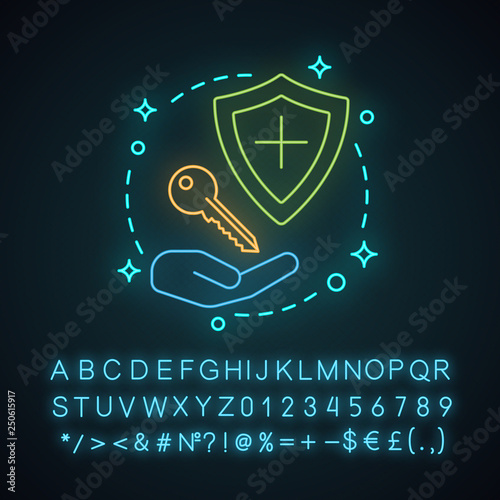 Account creation neon light concept icon