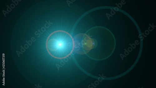 bright cyan lensflare