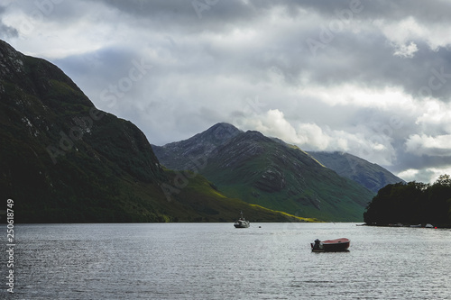 Lake and the mountains