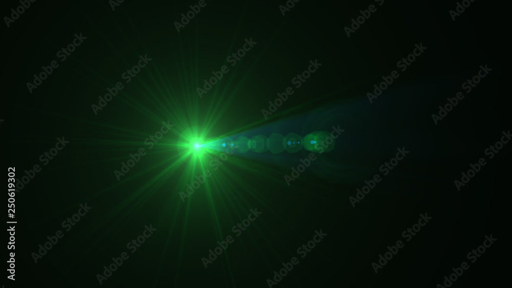 bright green lensflare