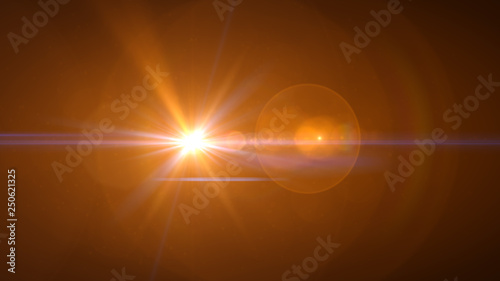 bright orange lensflare