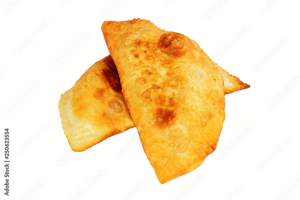 North Caucasus pasties isolated on white background North Caucasus pasties isolated on white background