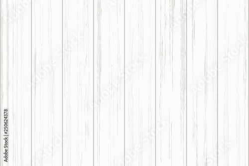 White wood plank texture for background. Vector.