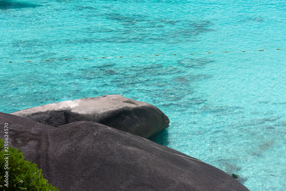 Fototapeta premium Landscape view of Similan Island and Phuket Island, tropical island in Thailand. Very beautiful and paradise beach and sea.