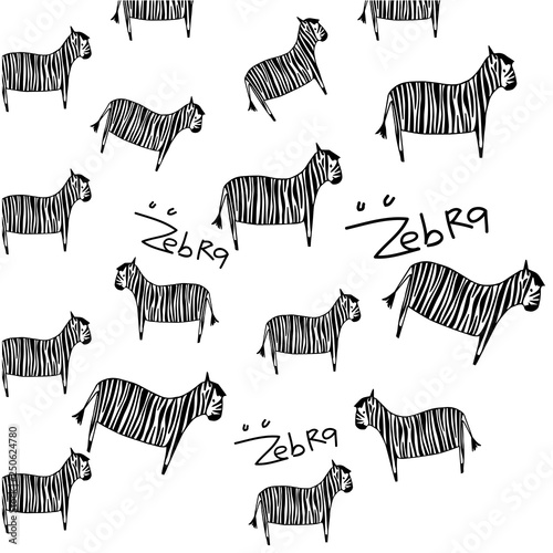 Zebra with  black strip