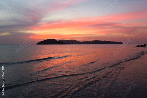 Coucher de soeil sur la mer