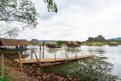 Huai Muang lake with boat house the place of relax © prakasitlalao