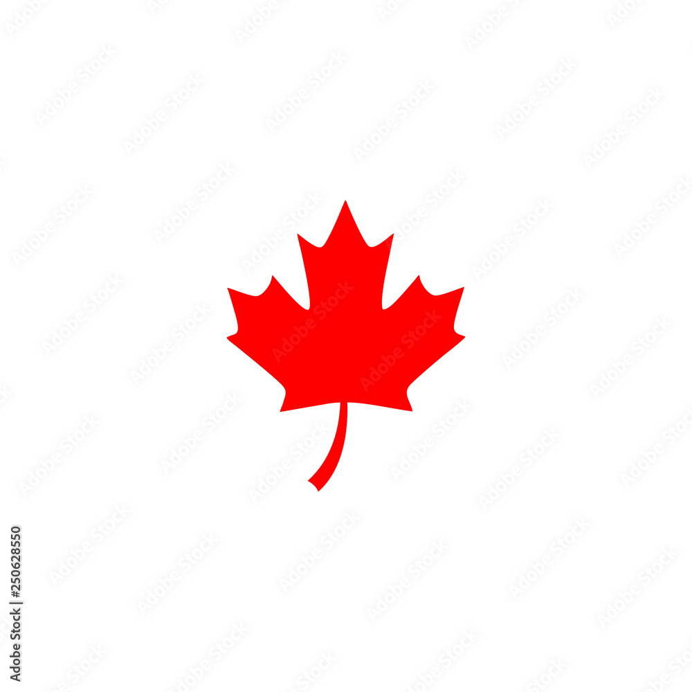 Fototapeta premium czerwone logo liścia klonu