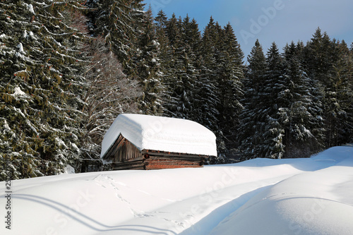 Hütte - Allgäu - Stadel - Winter - Tiefschnee -  Pulverschnee - Chalet © Dozey