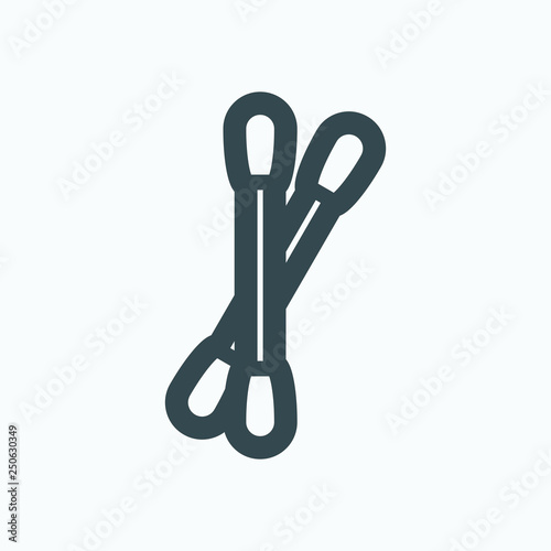 Cotton buds vector icon. Care for the ears icon