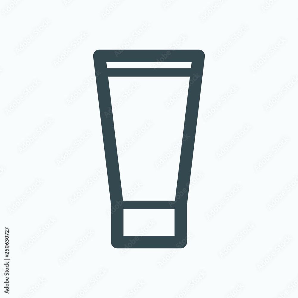 Toothpaste icon. Cosmetics in a tube vector icon Toothpaste icon. Cosmetics in a tube vector icon