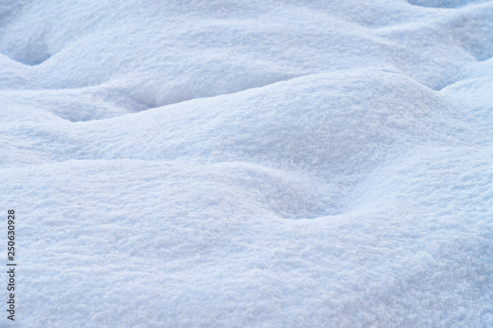 White Snow Bank Winter Background.