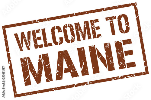 welcome to Maine stamp