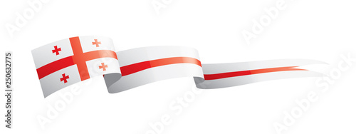 Georgia flag, vector illustration on a white background