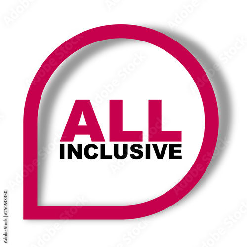 red vector banner all inclusive