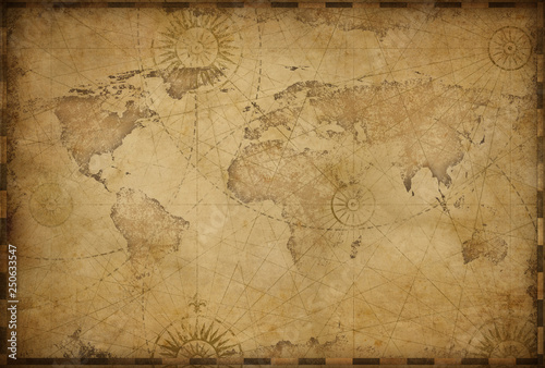 Ilustracja mapa starego świata na podstawie obrazu dostarczonego przez NASA