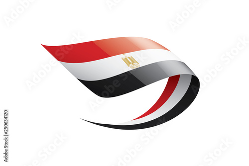 Egypt flag, vector illustration on a white background