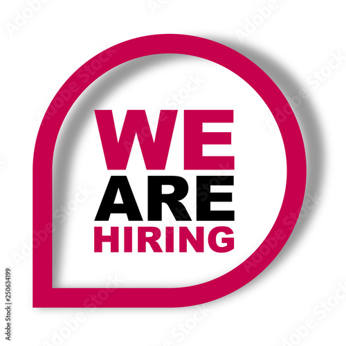 red vector banner we are hiring