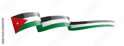 Jordan flag, vector illustration on a white background