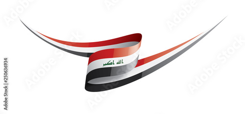 Iraqi flag, vector illustration on a white background
