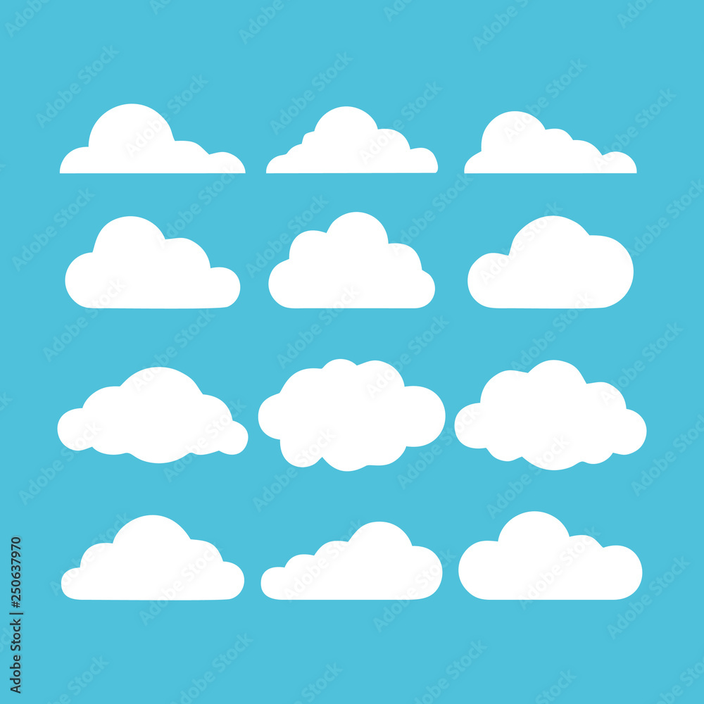 collection of white clouds icon collection of white clouds icon