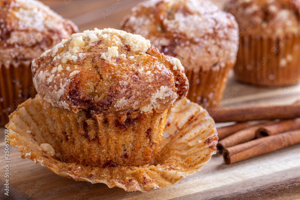 Closeup of a French Toast Muffin Closeup of a French Toast Muffin