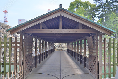 a Sayabashi bridge of Takamatsu castle in Takamatsu photo