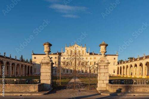 Villa Manin, former residence of the Doge of Venice. Colors of the sunset. Passariano, Codroipo