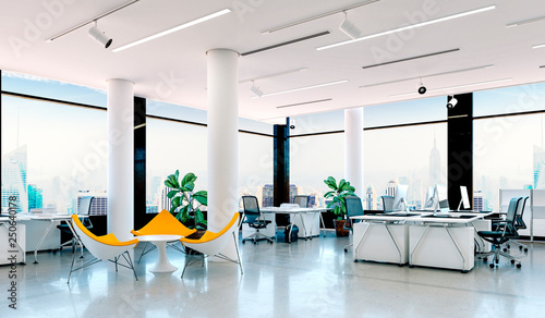3d modern office interior render