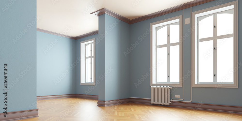 Durchgangszimmer in Altbauwohnung mit Stuck Durchgangszimmer in Altbauwohnung mit Stuck