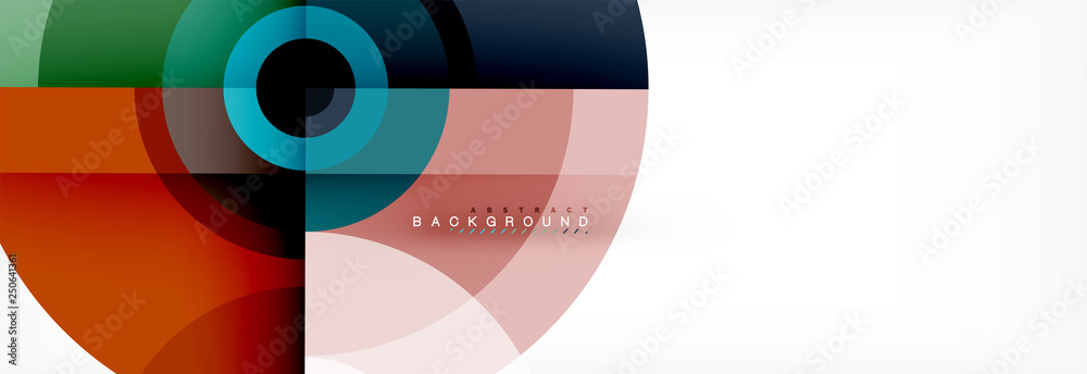 Obraz premium Round circles and triangles abstract background