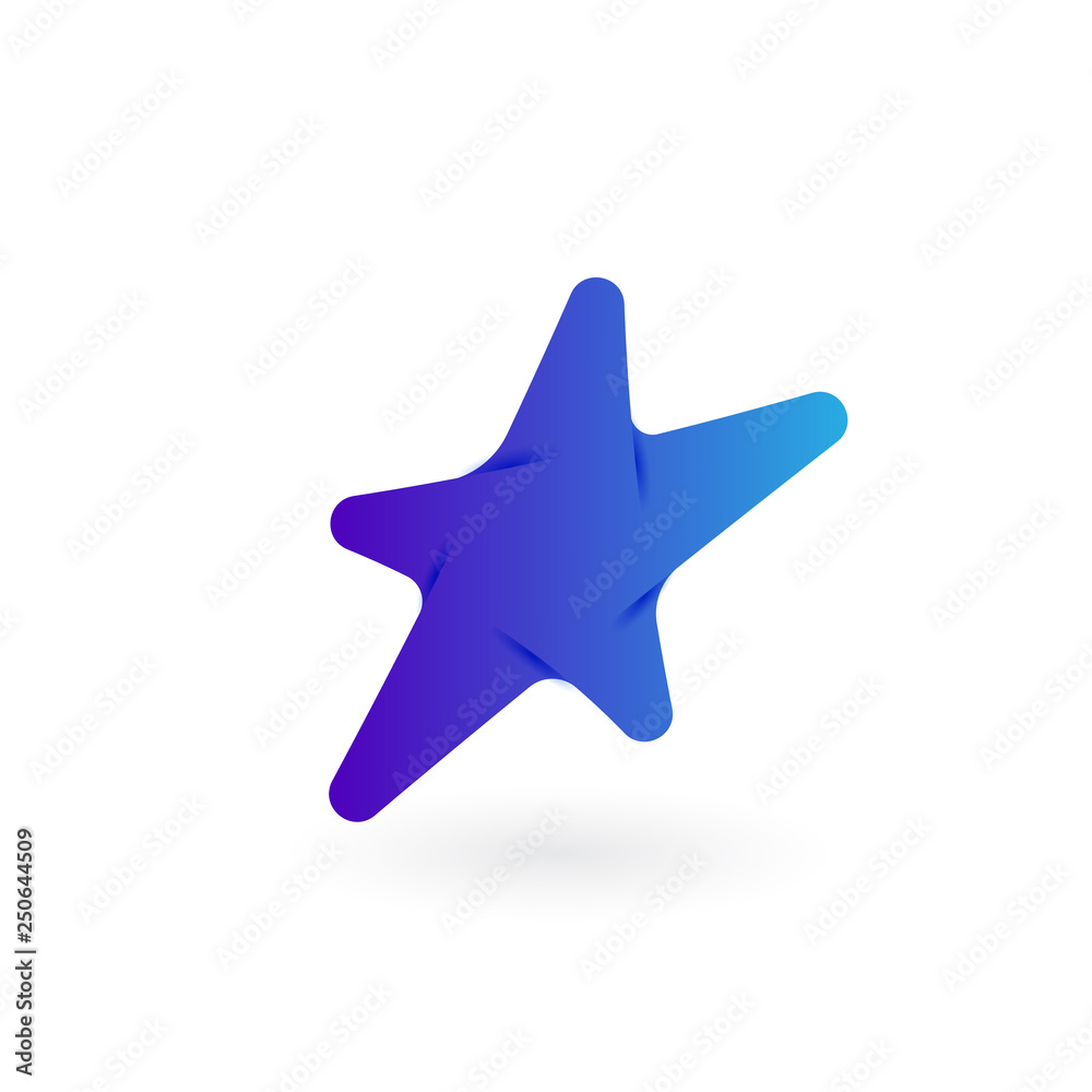 star logo design with smooth blue gradient color star logo design with smooth blue gradient color