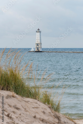 Frankfort North Breakwater Lighthouse. Lake Michigan, Frankfort, Michigan.