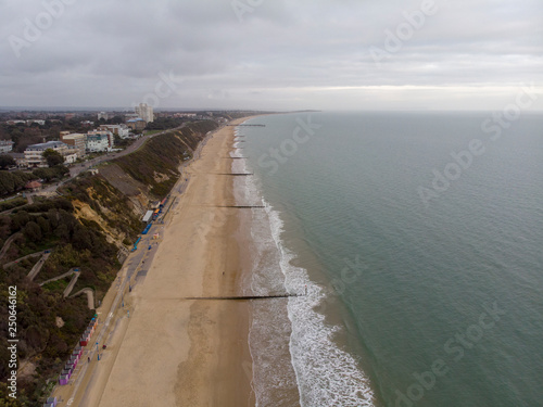Aerial photo of the beautiful beach of Bournemouth. © Duncan