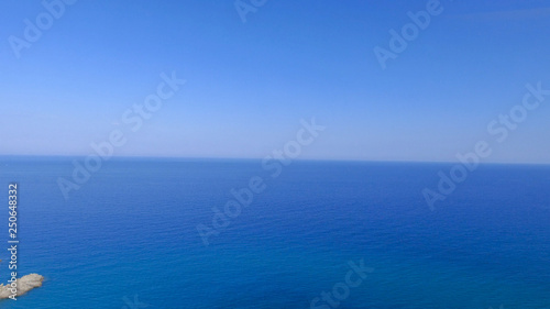 Overhead downward aerial view of beautifull seascape
