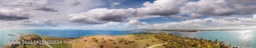 Granite Island and Victor Harbor  aerial view of South Australia