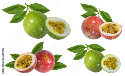 Passion fruit isolated on a white background