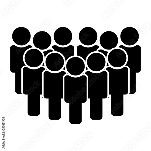 People icon in the trendy flat style on the white background. Isolated.