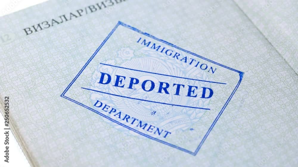on the passport stamped deportation