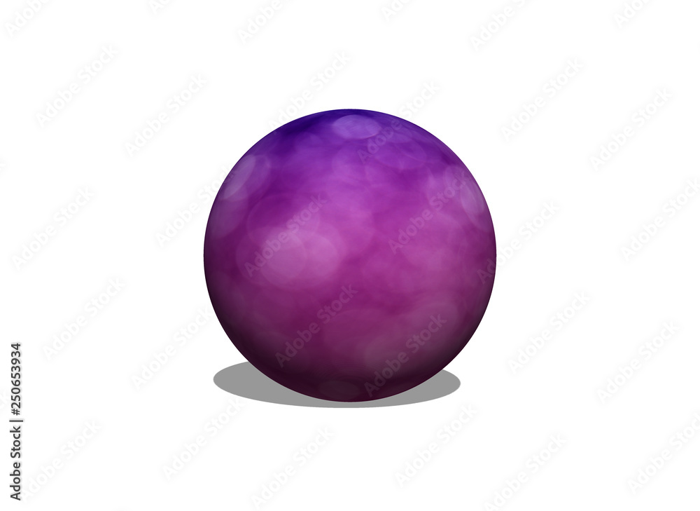 Obraz premium purple ball isolated on white background