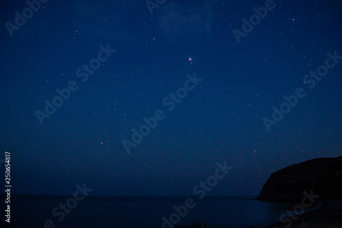 Obraz na płótnie Stars over the deserted Crimean coast