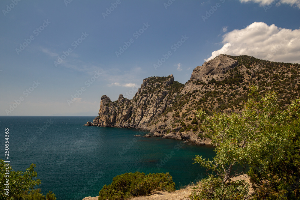 Cape Kapchik. Blue Bay. The reserve Karaul-Oba, Crimea.