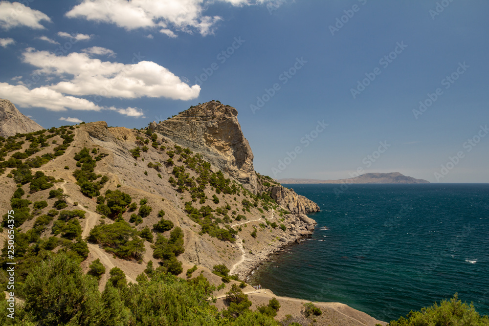 Cape Kapchik. Blue Bay. The reserve Karaul-Oba, Crimea.