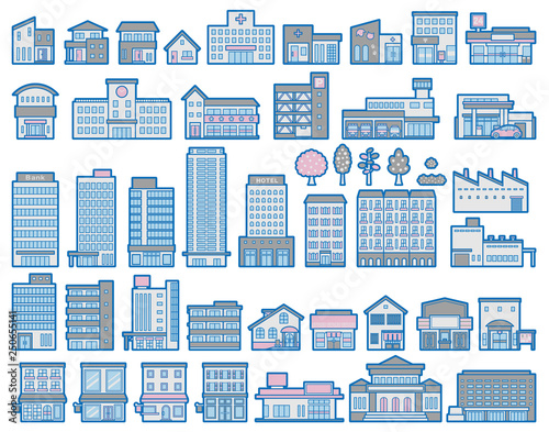 いろいろな建物のイラスト