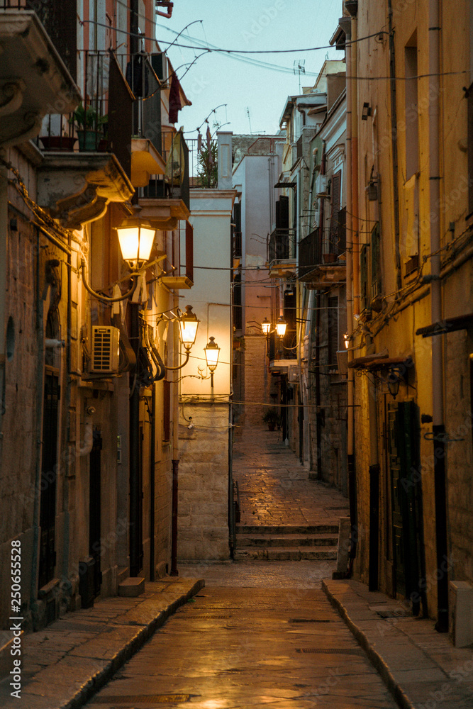 Street in Barletta city, region Puglia, Italy