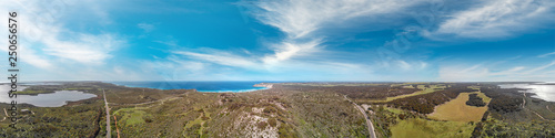 Kangaroo Island aerial view of beautiful campaign.