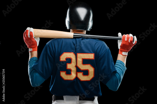 Obraz na płótnie Back view on baseball player