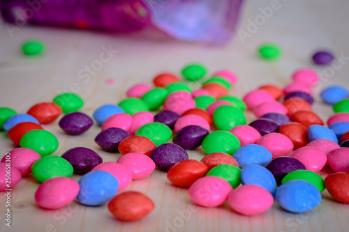 Variety of colorful sweet candies.