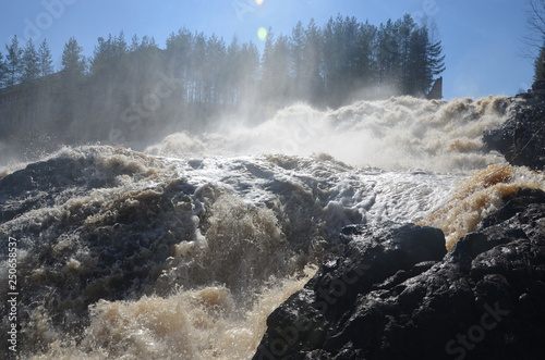 spillway in Girvas, Karelia