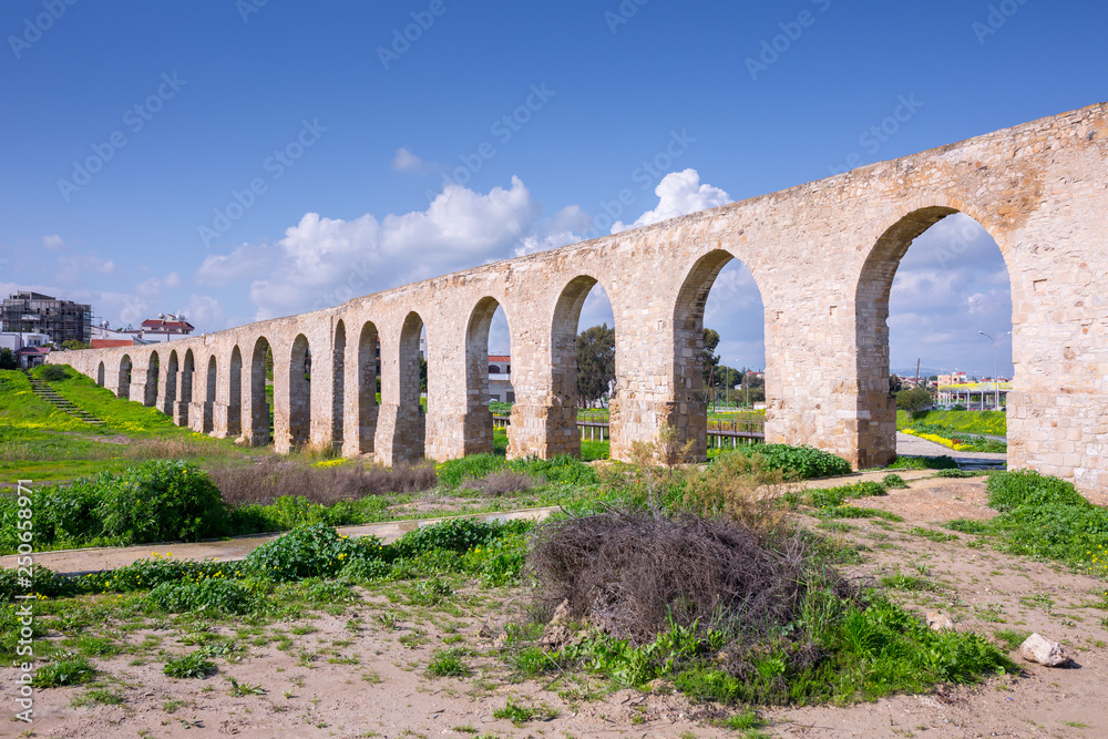 Aqueduct Kamares in Larnaca. Cyprus.